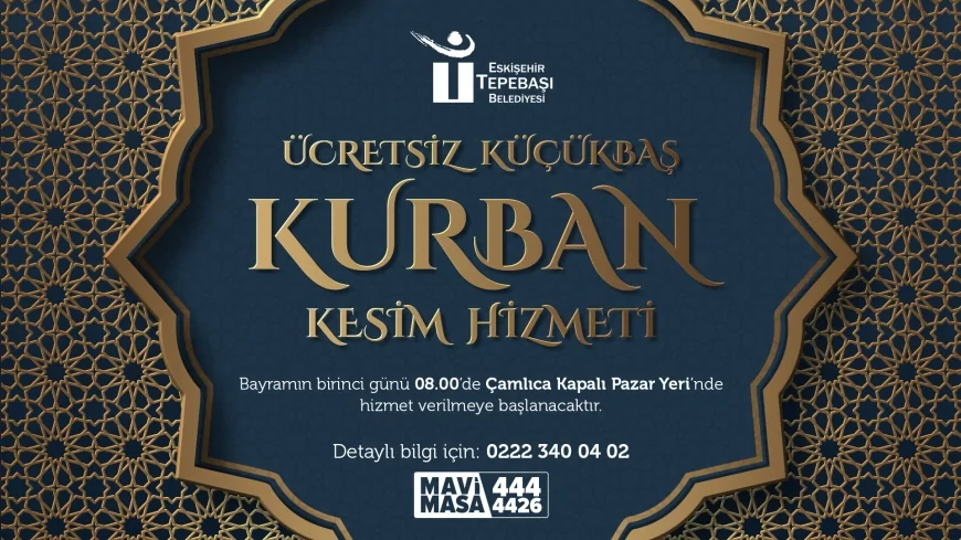 Tepebaşı Belediyesi Kurban Bayramı İçin Çamlıca Kapalı Pazar Yeri’nde Kesim Alanını Hazırladı