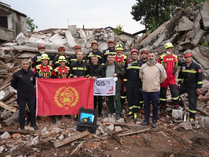Fransa merkezli GIS-FRANCE ekibinden Düzce İtfaiyesi’ne arama kurtarma desteği
