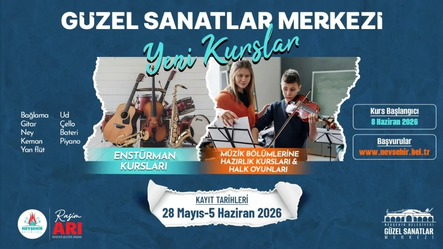 Nevşehir Belediyesi Güzel Sanatlar Merkezi’nde Ücretsiz Kurs Kayıtları Başlıyor