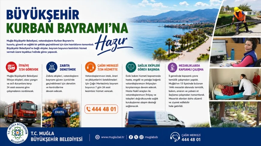 Muğla Büyükşehir Belediyesi Kurban Bayramı İçin Tüm Birimleriyle Hazırlıklarını Tamamladı