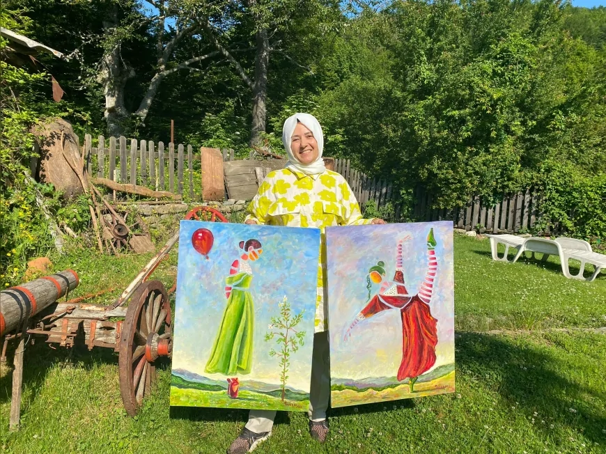 Ressam Nazende Yücel sınırları aşan sanat yolculuğunu Romanya’daki uluslararası kampa taşıyor