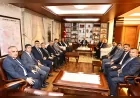 Çorum Valisi Ali Çalgan, yeniden seçilen ÇESOB Başkanı Recep Gür ve yönetimini ağırladı