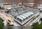 Eskişehir’de Kurtuluş Kapalı Pazar Yeri Projesinde Çatı ve Elektrik Tesisatı Çalışmaları Başladı