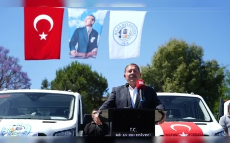 Milas Belediyesi 7 Yeni Aracı Daha Hizmete Alarak Araç Filosunu Güçlendirdi