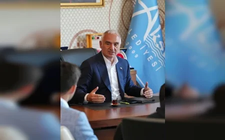 Kültür ve Turizm Bakanı Mehmet Nuri Ersoy: “Yerel yönetimlerimizle uyum içerisinde şehirlerimize daha fazla hizmet üretmeye devam edeceğiz”