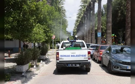 Konak’ta Sivrisineklere Karşı İlaçlama Çalışmaları Hız Kesmeden Sürüyor, Ekipler Her Gün Sahada