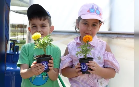 Aydın Büyükşehir Belediyesi Fidanlığında Minik Öğrenciler Toprakla Buluşarak Doğa Sevgisini Öğrendi