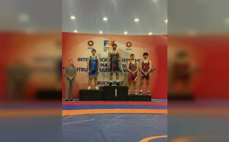 Malatyalı Milli Güreşçi Emir Ömer Bozbağ Romanya’da U20 Uluslararası Turnuvasında Altın Madalya Kazandı