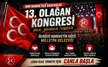 Milliyetçi Hareket Partisi Mamak 13. Olağan Kongresi’nde Birlik Mesajları Öne Çıktı