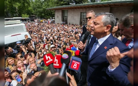 CHP Lideri Özgür Özel, TBMM Dikmen Kapısında Bekleyen Vatandaşlara Hitap Etti