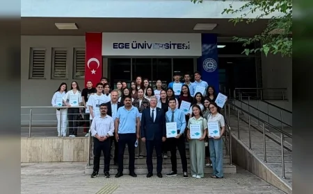 EGE ÜNİVERSİTESİ ORHUN DEĞİŞİM PROGRAMI KAPSAMINDA EĞİTİMLERİNİ TAMAMLAYAN 30 ÖĞRENCİYİ TÖRENLE UĞURLADI!