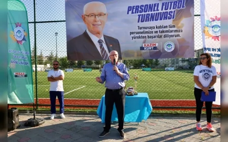 Odunpazarı Belediye Başkanı Kazım Kurt Birimler Arası Futbol Turnuvası'nın İlk Düdüğünü Çaldı!