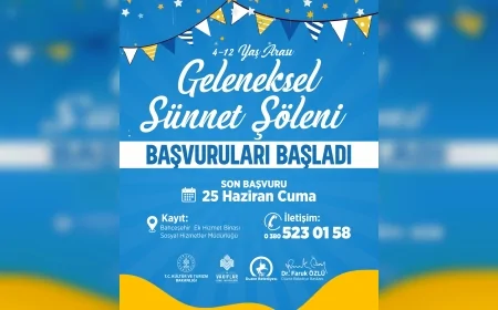 Düzce Belediyesi Geleneksel Toplu Sünnet Şöleni için başvurular başladı son tarih 25 Haziran