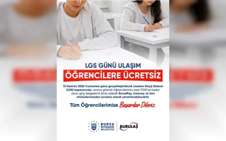 Bursa Büyükşehir Belediyesi LGS’ye Girecek Öğrencilere Toplu Ulaşımı Ücretsiz Sunacak