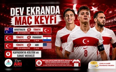 Nevşehir Belediyesi A Milli Futbol Takımı’nın Dünya Kupası Maçlarını Dev Ekranda Futbolseverlerle Buluşturacak