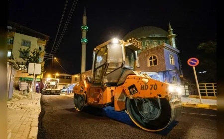Konak Toros Caddesi’nde Gece Mesaisiyle Başlayan Yenileme Çalışmaları Ulaşım Konforunu Artıracak