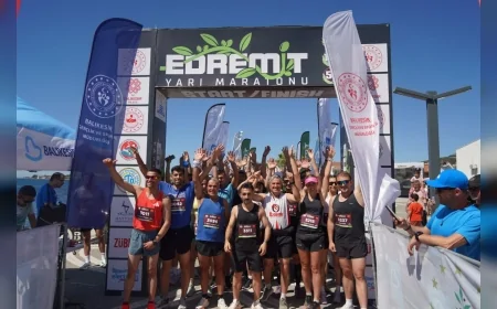 Edremit’te İlk Kez Düzenlenen Yarı Maratona 550 Sporcu Katıldı ve Kazdağları Eşliğinde Kıyasıya Mücadele Etti