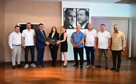 Aydın Büyükşehir Belediye Başkanı Özlem Çerçioğlu’na Kuşadası Esnaf ve Sanatkarlar Odası’ndan Nezaket Ziyareti