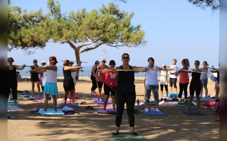 Menderes Belediyesi’nden yaz boyunca deniz manzaralı pilates etkinliği