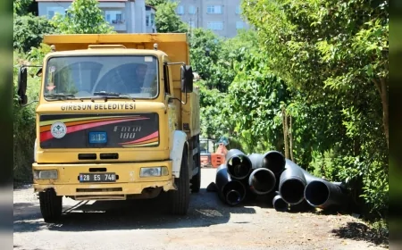Giresun Belediyesi Çıtlakkale Mahallesi’nde 400 Metrelik Kanalizasyon ve Yağmur Suyu Hattı Çalışması Başlattı