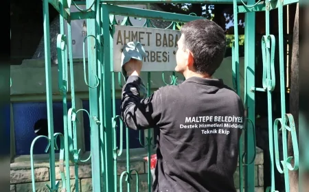 Maltepe Belediyesi Ahmet Baba Türbesi’nde Bakım ve Onarım Çalışmalarını Tamamladı