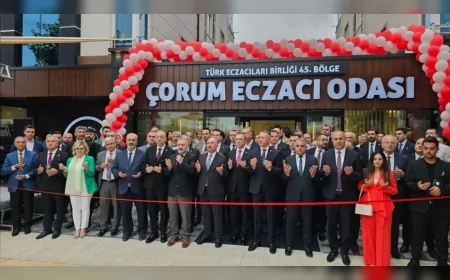 Çorum Eczacı Odasının Yeni Hizmet Binası Törenle Açıldı, Protokol ve Meslek Temsilcileri Bir Araya Geldi