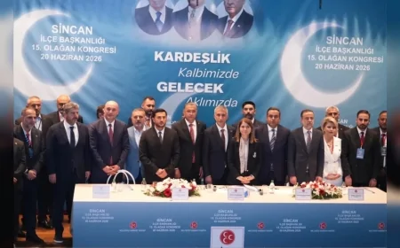 MHP Sincan İlçe Başkanlığı 15. Olağan Kongresi’nde Mesut Genç yeniden göreve seçildi