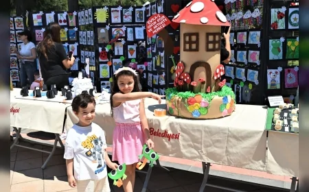 Bornova Büyükpark’ta Çocuk Oyun ve Aktivite Merkezlerinin Yıl Sonu Sergisi Yoğun İlgi Gördü