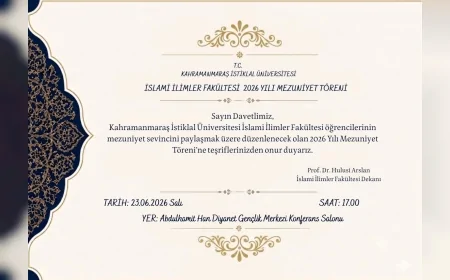 İslami İlimler Fakültesi 2025-2026 Eğitim-Öğretim Yılı Mezuniyet Töreni 23 Haziran’da Düzenlenecek