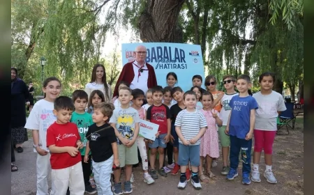 “Süper Babalar” Kanlıkavak Parkı’nda Yarıştı: Babalar Günü Renkli Görüntülere Sahne Oldu