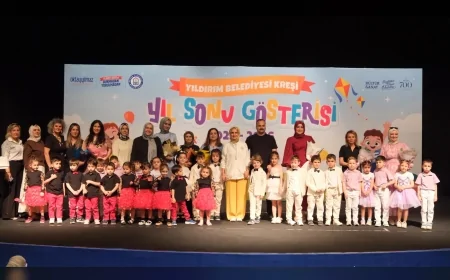 Yıldırım’da Miniklerin Mezuniyet Coşkusu: Kreşte Yıl Sonu Gösterisi Renkli Görüntülere Sahne Oldu