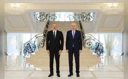 TBMM Başkanı Numan Kurtulmuş: “Ziyaretimizin kardeş Azerbaycan ile ilişkilerimizin daha da derinleşmesine katkı sunmasını diliyorum”