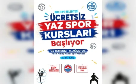 Maltepe Belediyesi Ücretsiz Yaz Spor Kurslarıyla Yüzlerce Çocuğu Sporla Buluşturacak