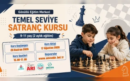Nevşehir Belediyesi 6-11 Yaş Arası Çocuklar İçin Temel Seviye Satranç Kursları Başlatıyor