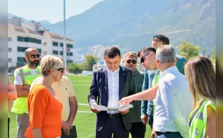 Denizli Büyükşehir Belediye Başkanı Bülent Nuri Çavuşoğlu Kınıklı’daki sosyal tesis ve spor yatırımlarını yerinde inceledi