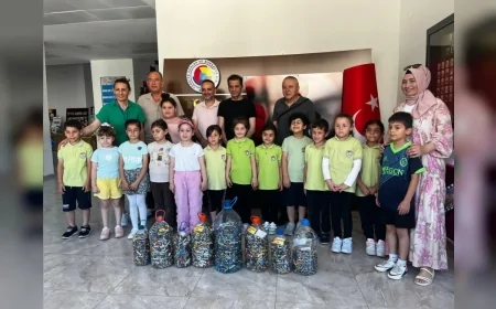 Giresun Belediyesi Sıfır Atık Çalışmalarını Sürdürüyor Abacıbükü İlkokulu Öğrencilerinin Topladığı Atık Piller Geri Kazanıma Kazandırıldı