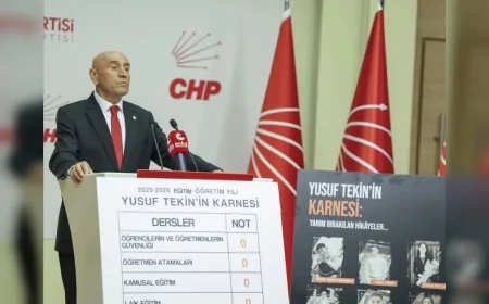 CHP Genel Başkan Yardımcısı Yıldırım Kaya: “Yusuf Tekin’in 2025-2026 Eğitim Öğretim Yılı Karnesi Başarısızdır”