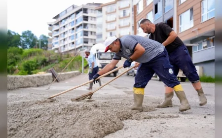 Giresun Belediyesi ekipleri kent genelinde altyapı ve üstyapı çalışmalarını aralıksız sürdürüyor!
