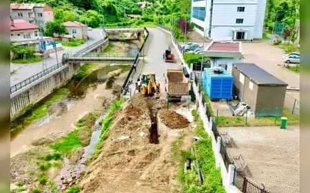 Giresun Belediyesi Gaziler Mahallesi'nde 150 Metrelik Yeni Kanalizasyon Hattı Çalışmasını Sürdürüyor!