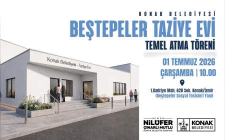 KONAK BELEDİYESİ BEŞTEPELER TAZİYE EVİ’NİN TEMELİNİ ATIYOR BAŞKAN NİLÜFER ÇINARLI MUTLU “DAYANIŞMANIN GÜÇLÜ BİR HALKASINI HAYATA GEÇİRİYORUZ”