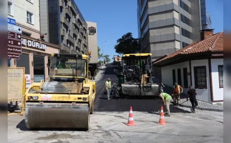 Bursa Büyükşehir Belediyesi Çekirge 1. Murat Caddesi’nde Asfalt Yenileme Çalışmasını Tamamladı