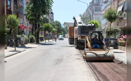 STADYUM CADDESİ'NDE ASFALT YENİLEME ÇALIŞMALARI BAŞLADI