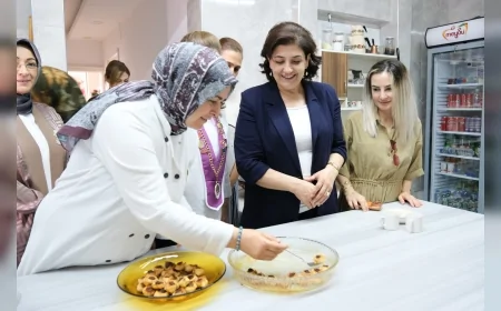 SÜREYYA YAVUZ HANIMEFENDİ'DEN KADIN GİRİŞİMCİLERE DESTEK ZİYARETİ