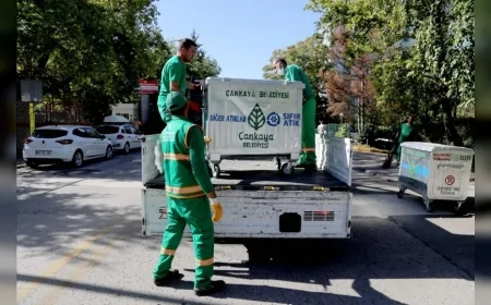 Çankaya Belediyesi NATO Zirvesi Öncesi Çöp Toplama Sistemini 44 Bölgede Geçici Olarak Yeniden Düzenledi