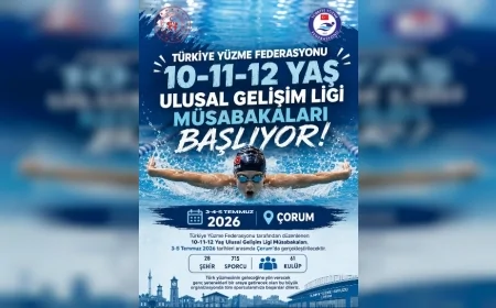 Çorum 10-11-12 Yaş Ulusal Gelişim Ligi Müsabakaları'nda 64 kulüp ve 715 genç yüzücüyü ağırlayacak