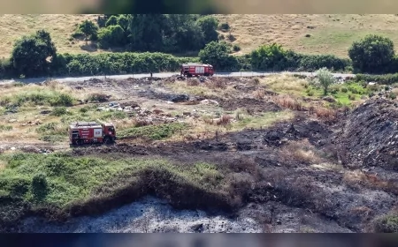 Yalova’da Hacımehmet Köyü’ndeki Eski Döküm Sahasında Çıkan Yangın Kontrol Altına Alındı