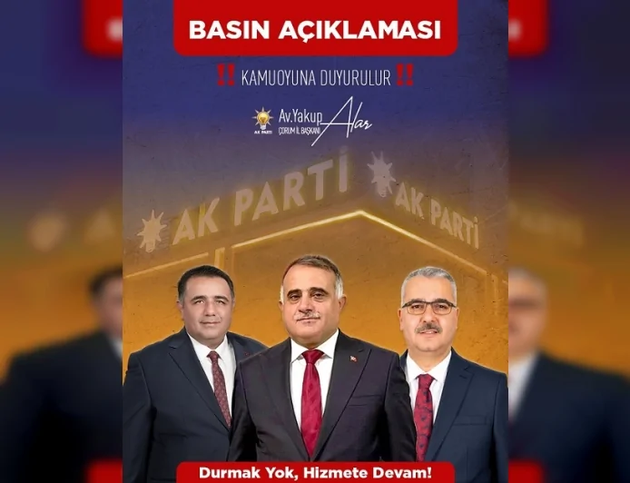 AK Parti Çorum İl Başkanlığı: “Bahabey’deki taşınmaz özelleştirme kapsamından çıkarıldı”