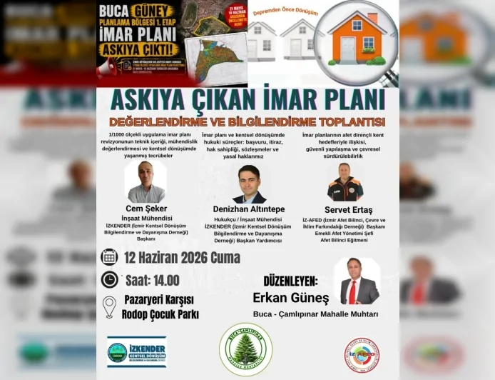 Buca Çamlıpınar Muhtarı Erkan Güneş Askıdaki İmar Planları İçin Mahalleliyi Bilgilendirdi