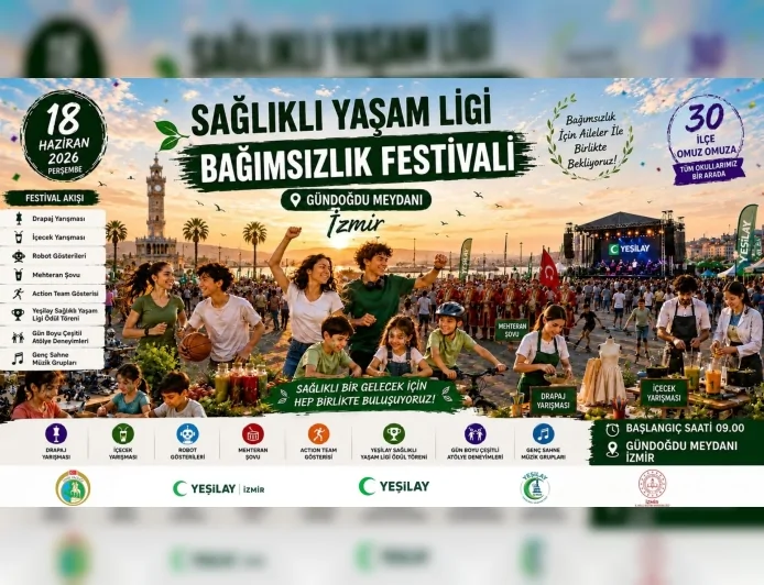 Yeşilay İzmir Bağımsızlık Festivali Sağlıklı Yaşam Ligi Projesi Kapsamında Gündoğdu Meydanı’nda Büyük Finalle Gerçekleşiyor