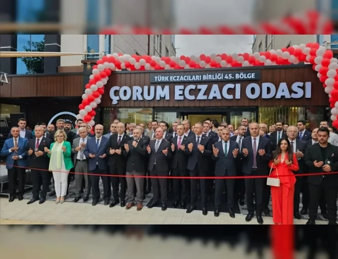 Çorum Eczacı Odasının Yeni Hizmet Binası Törenle Açıldı, Protokol ve Meslek Temsilcileri Bir Araya Geldi